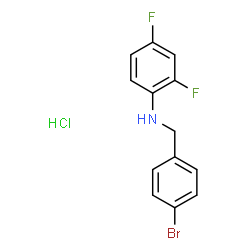 N-[(4-溴苯基)甲基]-2,4-二氟苯胺盐酸盐结构式
