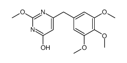 2-methoxy-6-[(3,4,5-trimethoxyphenyl)methyl]-1H-pyrimidin-4-one结构式