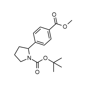 2-(4-(甲氧基羰基)苯基)吡咯烷-1-羧酸叔丁酯结构式