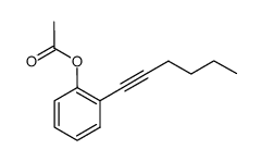 2-(hex-1-ynyl)phenyl acetate结构式