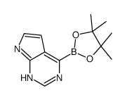 4-(4,4,5,5-tetramethyl-1,3,2-dioxaborolan-2-yl)-7H-pyrrolo[2,3-d]pyrimidine Structure