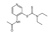 (4-(acetylamino)-3-pyridinyl)diethylcarbamodithioate结构式
