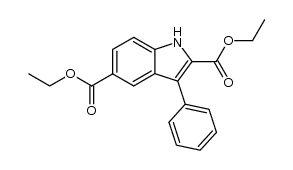diethyl 3-phenyl-1H-indole-2,5-dicarboxylate Structure