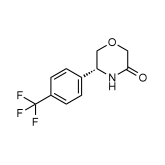 (R)-5-(4-(三氟甲基)苯基)吗啉-3-酮结构式