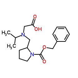 N-({1-[(Benzyloxy)carbonyl]-2-pyrrolidinyl}methyl)-N-isopropylglycine Structure