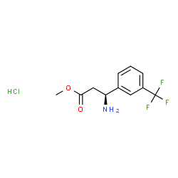 (S)-3-氨基-3-(3-三氟甲基-苯基)-丙酸甲酯盐酸盐结构式