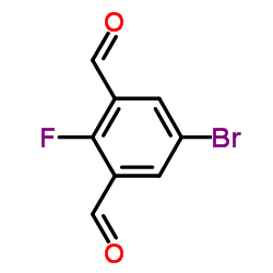 5-Bromo-2-fluoro-1,3-benzenedicarboxaldehyde结构式