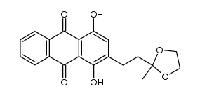 1,4-dihydroxy-2-(2-(2-methyl-1,3-dioxolan-2-yl)ethyl)anthracene-9,10-dione Structure