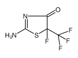 2-氨基-5-氟-5-三氟甲基-4,5-二氢-1,3-噻唑-4-酮结构式