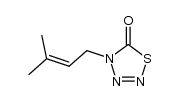 4-(3-methylbut-2-en-1-yl)-1,2,3,4-thiatriazol-5(4H)-one结构式