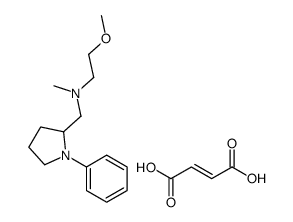 (-)-N-(2-Methoxyethyl)-N-methyl-1-phenyl-2-pyrrolidinemethanamine fumarate结构式