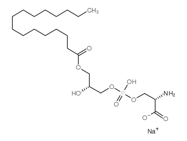 1-十六酰-SN-3-磷酸-L-丝氨酸钠盐结构式