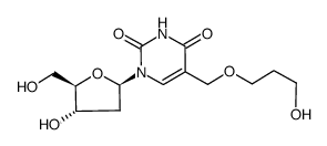 2'-desoxy-5-(3-hydroxypropoxymethyl)-β-uridine Structure
