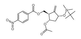 ((1R,3R,5S)-5-acetoxy-3-(tert-butyldimethylsilyloxy)-2-methylenecyclopentyl)methyl 4-nitrobenzoate结构式
