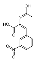 2-acetamido-3-(3-nitrophenyl)prop-2-enoic acid结构式
