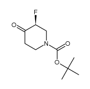 (3S)-3-氟-4-氧代哌啶-1-羧酸叔丁酯结构式
