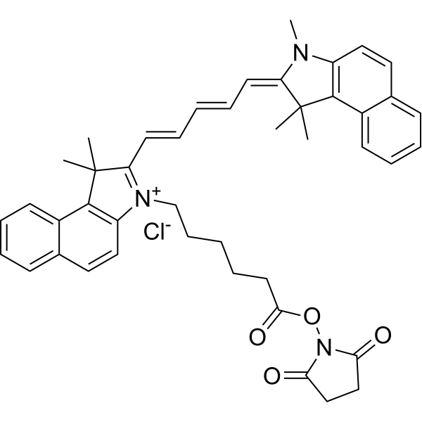 Cy5.5 N-羟基琥珀酰亚胺酯结构式
