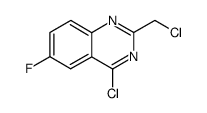 QUINAZOLINE, 4-CHLORO-2-(CHLOROMETHYL)-6-FLUORO- Structure