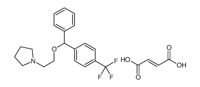 (E)-but-2-enedioic acid,1-[2-[phenyl-[4-(trifluoromethyl)phenyl]methoxy]ethyl]pyrrolidine Structure