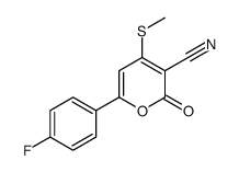 6-(4-fluorophenyl)-4-methylsulfanyl-2-oxopyran-3-carbonitrile结构式
