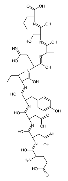 glutamyl-asparaginyl-aspartyl-tyrosyl-isoleucyl-asparaginyl-alanyl-seryl-leucine结构式