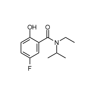 N-乙基-5-氟-2-羟基-N-异丙基苯甲酰胺结构式