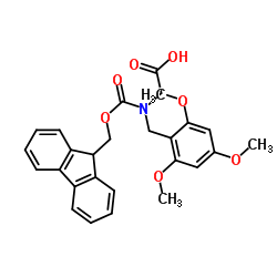Fmoc-N-(2,4,6-三甲氧基苄基)甘氨酸结构式