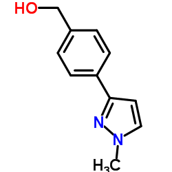 4-(1-甲基-1H-吡唑-3-基)苯甲醇结构式