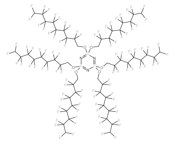 六(1H,1H,9H-全氟壬氧基)偶磷氮烯结构式