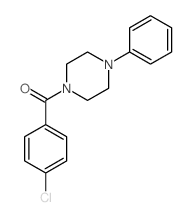 Methanone,(4-chlorophenyl)(4-phenyl-1-piperazinyl)- Structure