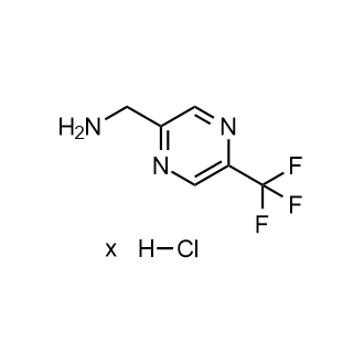 (5-(三氟甲基)吡嗪-2-基)甲胺盐酸盐结构式