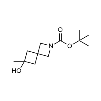 6-羟基-6-甲基-2-氮杂螺环[3.3]庚烷-2-羧酸叔丁酯结构式
