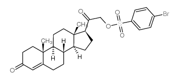 3,20-二氧代孕甾-4-烯-21-基 4-溴苯磺酸酯结构式