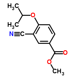3-氰基-4-异丙氧基苯甲酸甲酯结构式