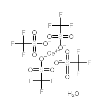Cerium(IV) trifluoromethanesulphonate hydrate Structure