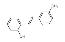 Phenol,2-[[(4-methyl-2-pyridinyl)imino]methyl]- Structure