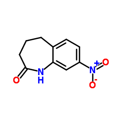 8-硝基-1,3,4,5-四氢-2H-1-苯并吖庚因-2-酮结构式