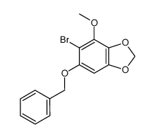5-bromo-6-benzyloxy-4-methoxy-1,3-benzodioxole Structure