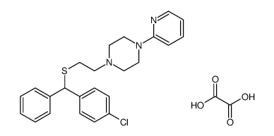1-[2-[(4-chlorophenyl)-phenylmethyl]sulfanylethyl]-4-pyridin-2-ylpiperazine,oxalic acid结构式