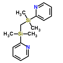 亚甲基双[二甲基(2-吡啶基)硅烷]结构式