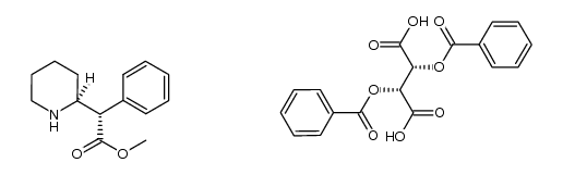 l-threo-methylphenidate/dibenzoyl L-tartaric acid结构式