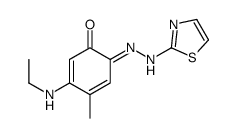 5-(Ethylamino)-4-methyl-2-[(thiazol-2-yl)azo]phenol Structure