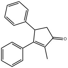 2-Cyclopenten-1-one, 2-methyl-3,4-diphenyl-结构式