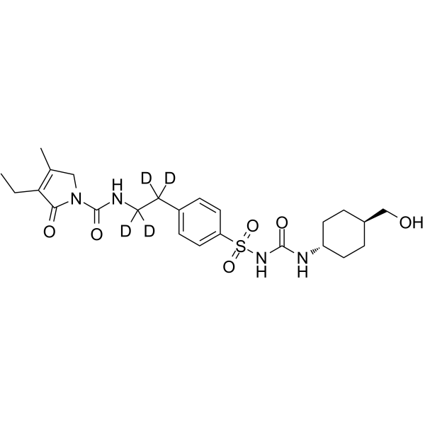 trans-Hydroxy Glimepiride-d4 Structure