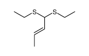 1,1-bis-ethylsulfanyl-but-2-ene结构式