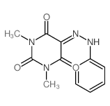 2,4,5,6(1H,3H)-Pyrimidinetetrone,1,3-dimethyl-, 5-(2-phenylhydrazone)结构式