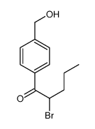2-溴-1-(4-羟基甲基苯基)-1-戊酮结构式