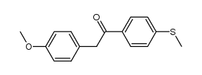 2-(4-methoxy-phenyl)-1-(4-methylsulfanyl-phenyl)ethanone结构式