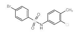 4-Bromo-N-(3-chloro-4-methylphenyl)benzenesulfonamide结构式