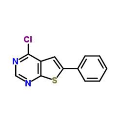 4-氯-6-苯基噻吩并[2,3-D]嘧啶结构式